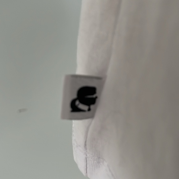 Karl Lagerfeld white with black and red Paris Motif T-Shirt like new condition/M - Picture 5 of 8